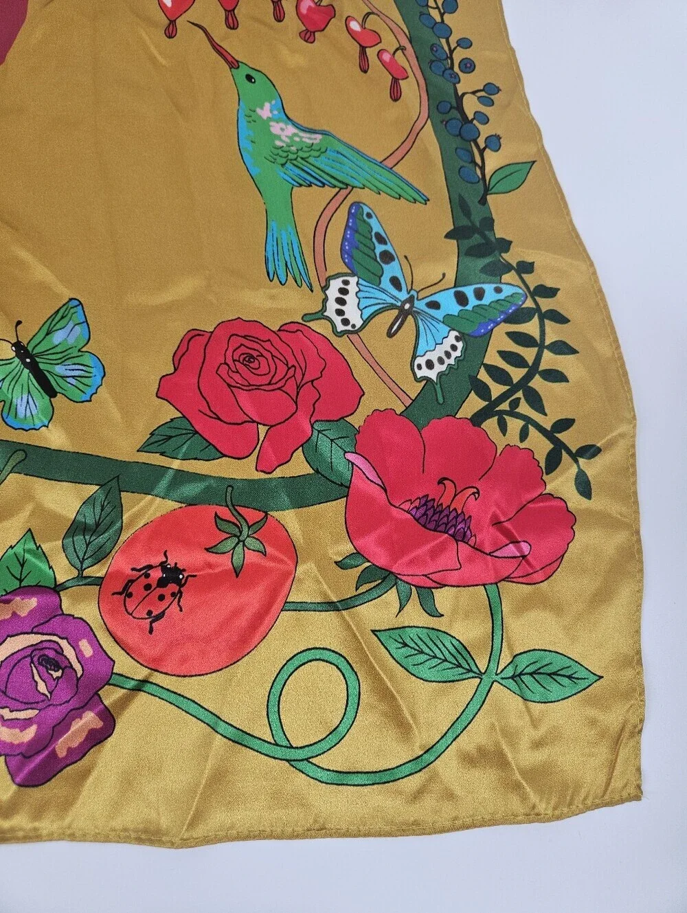 Anthropologie X Karen Mabon Silk Floral Print 